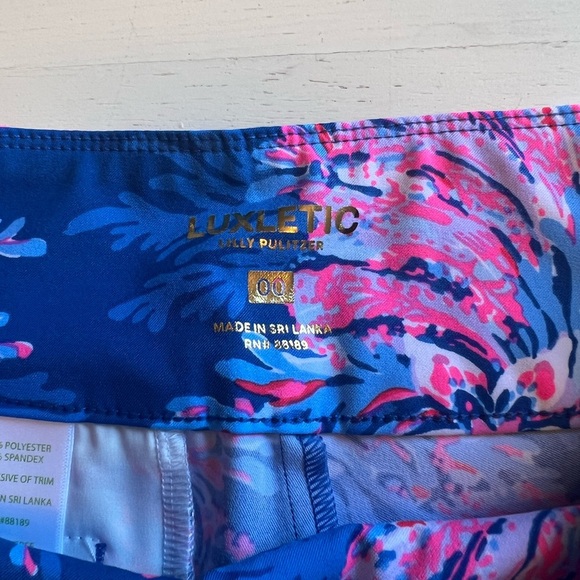 Lilly Pulitzer Luxletic High-Rise Bike Short floral Size 00 athletic - Picture 4 of 5